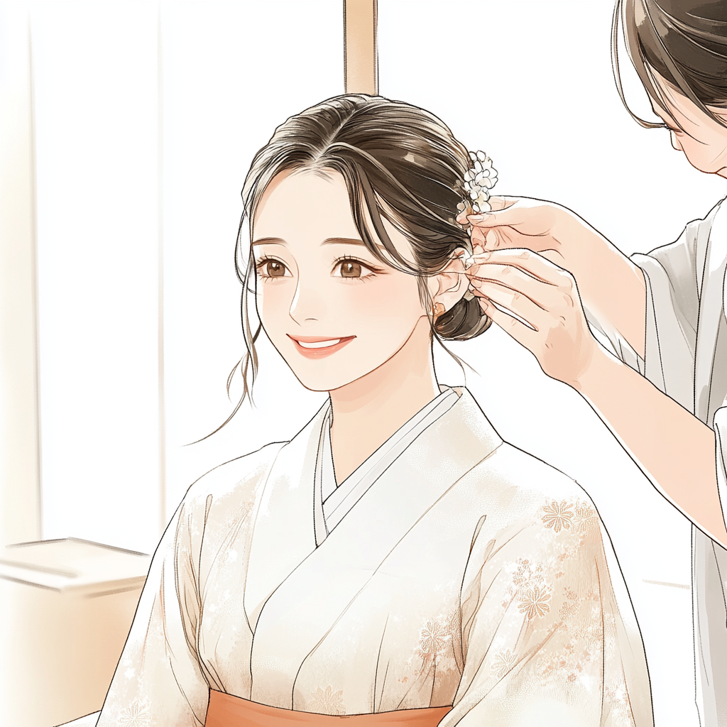 成人式の着付けヘアメイク