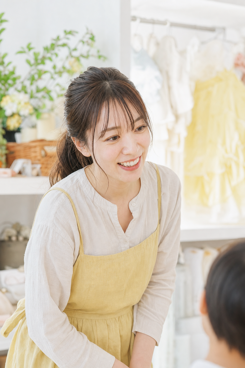 撮影サポートを担当する女性スタッフの仮写真